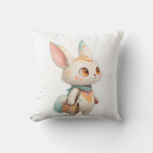 Magical Paint-Splashed Rabbit-Cat Creature Cushion