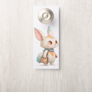 Magical Paint-Splashed Rabbit-Cat Creature Door Hanger