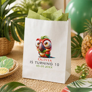  Magical Parrot Caricatures 1st Birthday Favour Bags