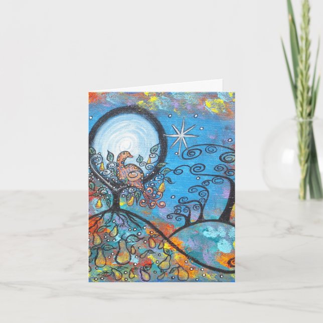 Magical Partridge In A Pear Tree Christmas Card (Front)