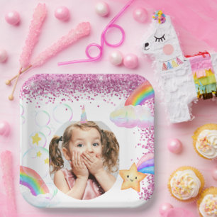 Magical Party Personalised Photo Paper Plates