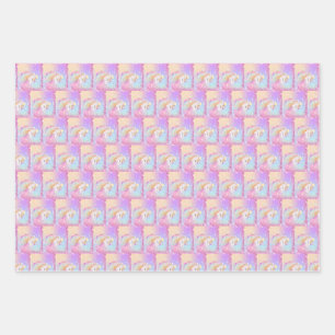 Magical Party Wrapping Paper Flat Sheet Set of 3