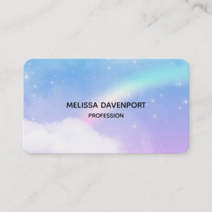 Magical Pastel Clouds and a Rainbow Business Card