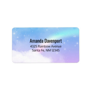 Magical Pastel Clouds and a Rainbow Label