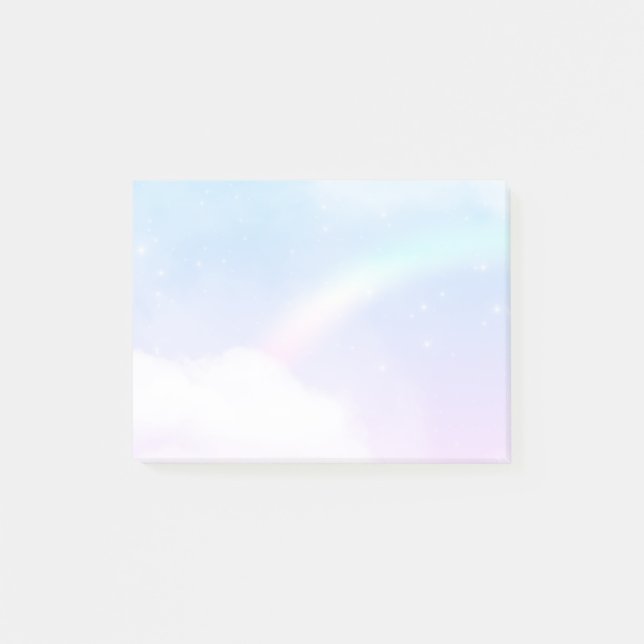 Magical Pastel Clouds and a Rainbow Post-it Notes (Front)