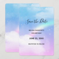 Magical Pastel Clouds and a Rainbow