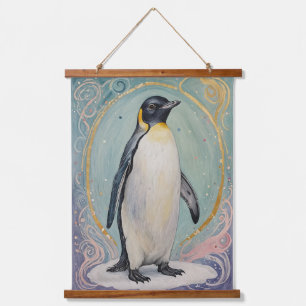 Magical Pastel Penguin Hanging Tapestry