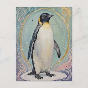 Magical Pastel Penguin Postcard