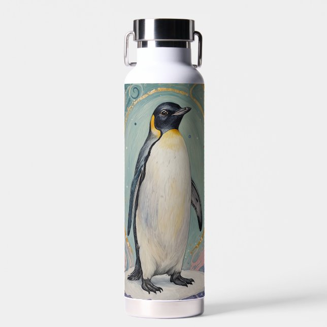 Magical Pastel Penguin Water Bottle (Front)