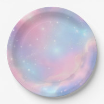 Magical Pastel Pink Blue Starry Galaxy Cosmic