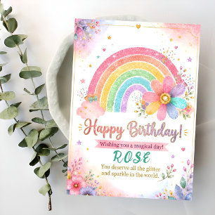Magical Pastel Rainbow Birthday Card