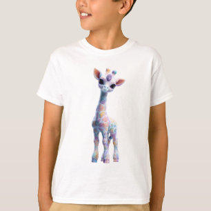 Magical Pastel Rainbow Giraffe Kids T-Shirt