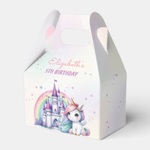 Magical Pastel Unicorn Rainbow Birthday Favour Box