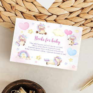 Magical Pastel Unicorn Rainbow Birthday Party  Enc Enclosure Card