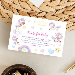 Magical Pastel Unicorn Rainbow Birthday Party  Enc Enclosure Card