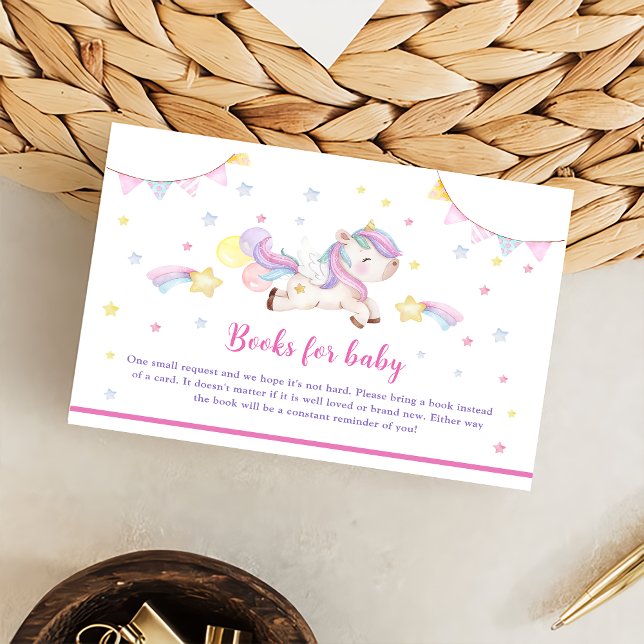 Magical Pastel Unicorn Rainbow Birthday Party  Enclosure Card (Creator Uploaded)
