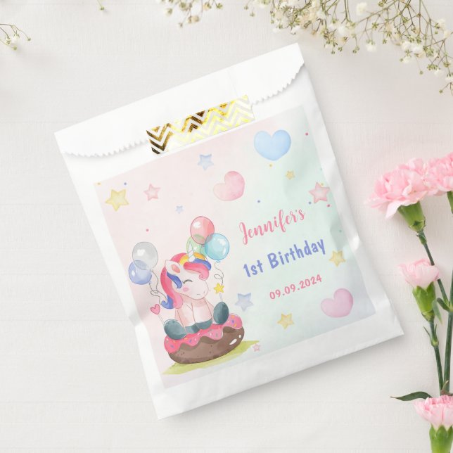Magical Pastel Unicorn Rainbow Birthday Party  Favour Bags (Sealed)