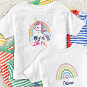 Magical Pastel Unicorn with Rainbow Toddler T-Shirt