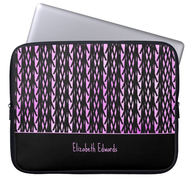 Magical Pattern-pink, white and black Laptop Sleeve (Front)