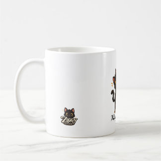 Magical Paws - Personalised Ziggy Black Cat  Coffee Mug