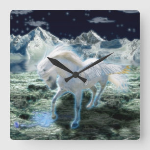 Magical Pegasus Fantasy Art Wall Clock