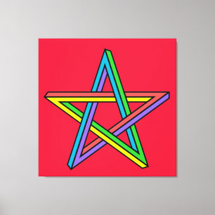 Magical Pentacle Stretched Canvas Print