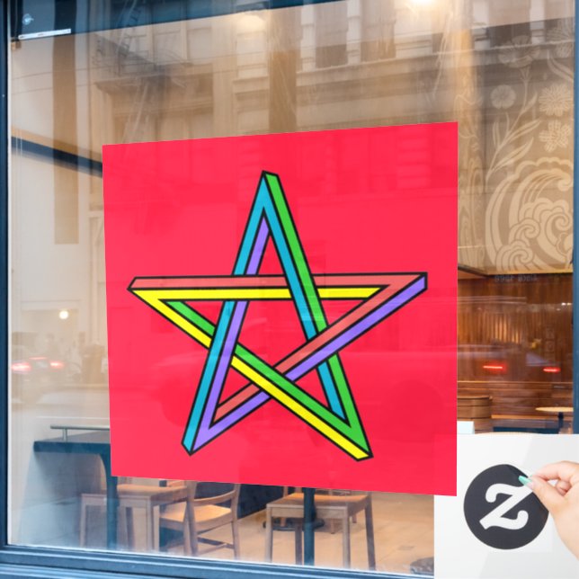 Magical Pentacle Window Cling (Cafe Window)