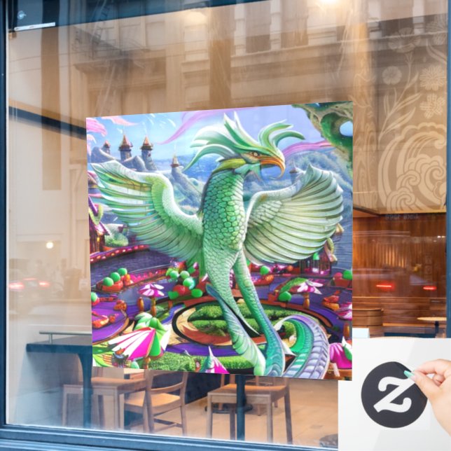 Magical Phoenix Window Cling (Cafe Window)