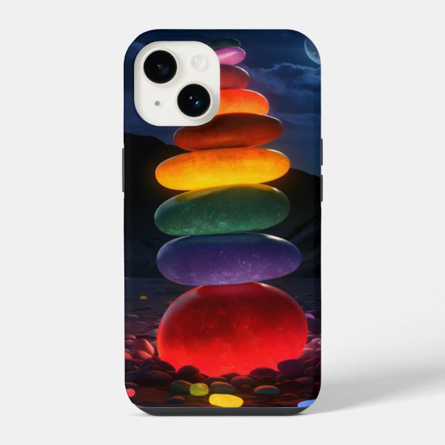 Magical Phone Case: Illuminated Stones Design iPhone Case (Back)