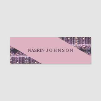 Magical pink background name Personalised  Tag