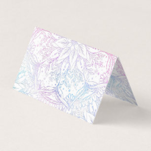 Magical Pink Blue Mandala Flower Business Card