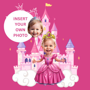 Magical Pink Princess Party Caricature Napkin