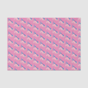 Magical Pink Purple Horn Unicorn Horse Mythical Tissue Paper