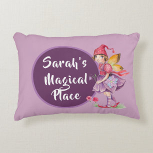 Magical Place Purple Fairy Custom  Decorative Cushion