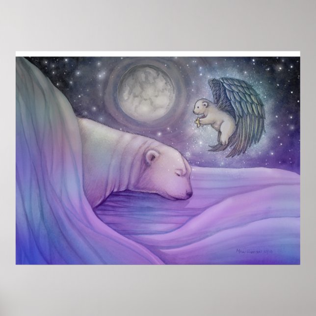 Magical Polar Bear and Angel Poster (Front)