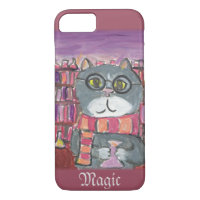 Magical Potions Academic Wizard Cat Art