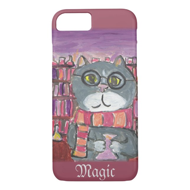 Magical Potions Academic Wizard Cat Art Case-Mate iPhone Case (Back)