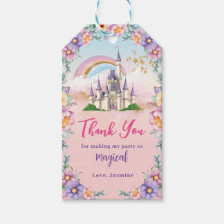 Magical Princess Castle Birthday Gift Tag