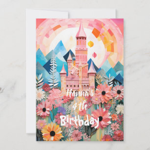 Magical Princess Castle Folded Invitation