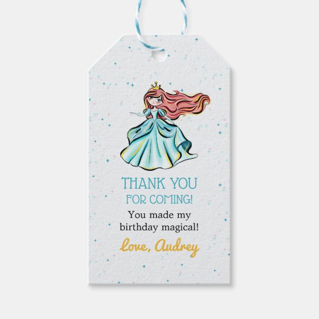 Magical Princess Fairytale Favour Thank You Tag (Front)