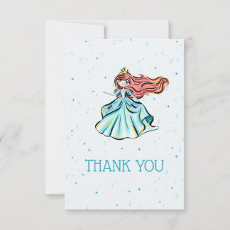 Magical Princess Fairytale Party Thank You Card