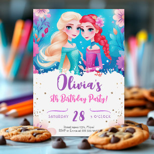 Magical Princess Pastel Birthday Invitation