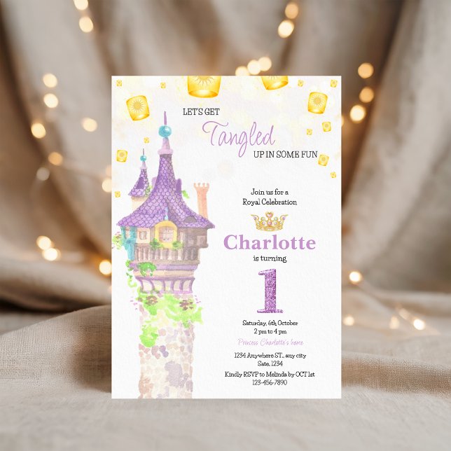 Magical Princess Rapunzel Birthday invitation (Creator Uploaded)