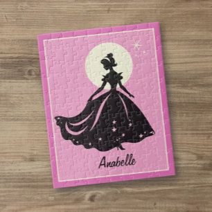 Magical Princess Sillouette Personalised Jigsaw Puzzle