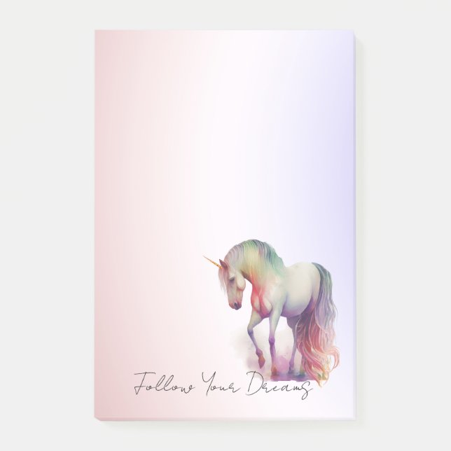 Magical Purple Blush Ombre Unicorn  Post-it Notes (Front)