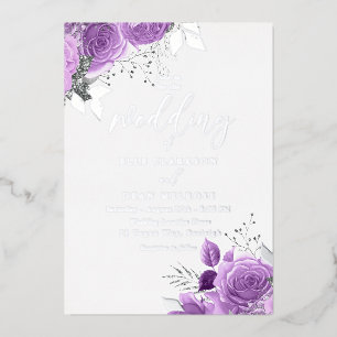 Magical Purple & Silver Foil Wedding