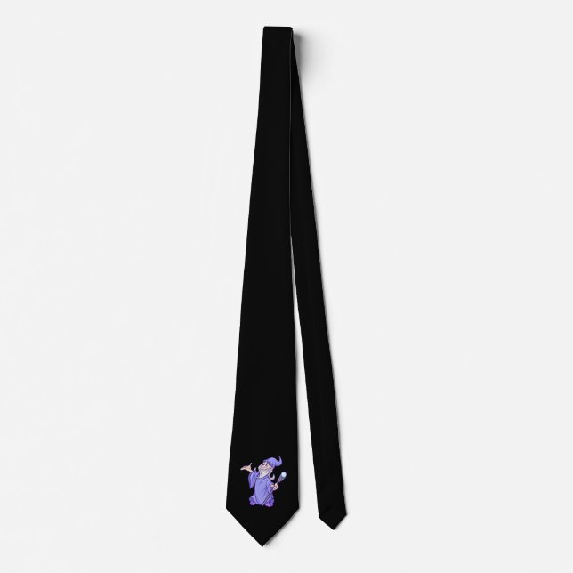 Magical purple wizard magician sorceress tie (Front)