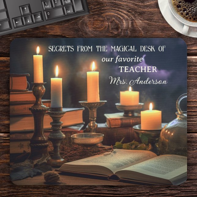 Magical Quote Books Candles Teacher Mouse Mat (Creator Uploaded)