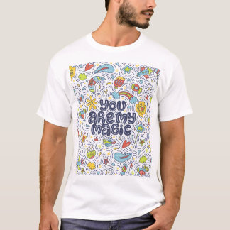 Magical Quote, Decorative Light Lettering. T-Shirt