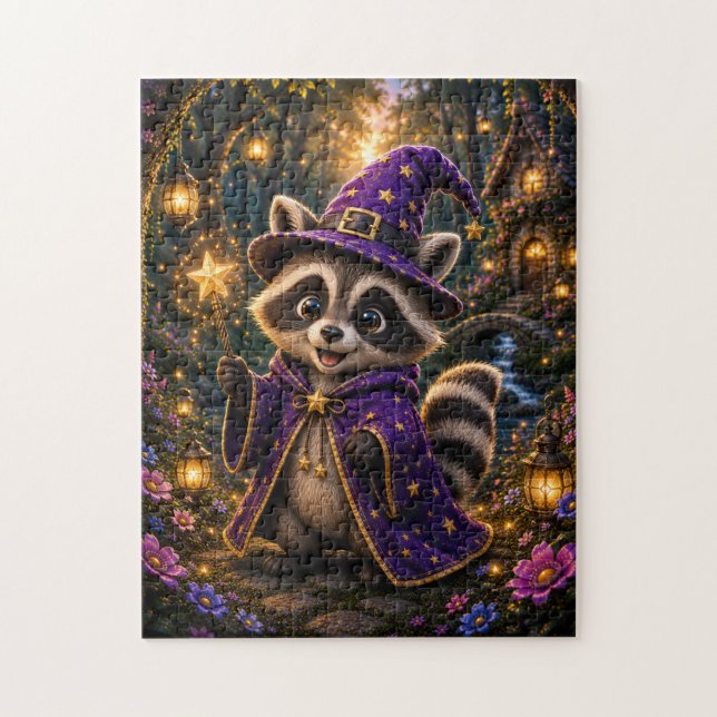 Magical Raccoon Wizard Jigsaw Puzzle (Vertical)